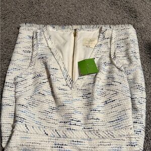 Kate Spade White and Blue Tweed Dress